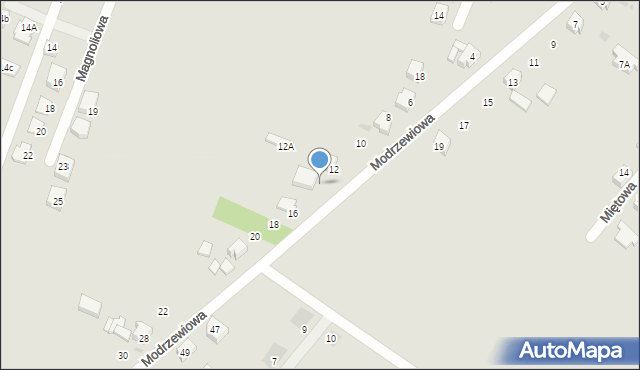 Orzesze, Modrzewiowa, 14, mapa Orzesze