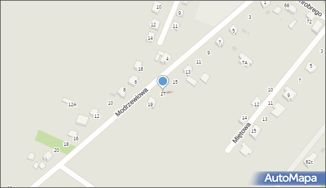 Orzesze, Modrzewiowa, 17, mapa Orzesze