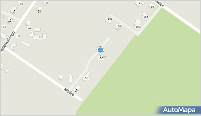 Orzesze, Modra, 15c, mapa Orzesze