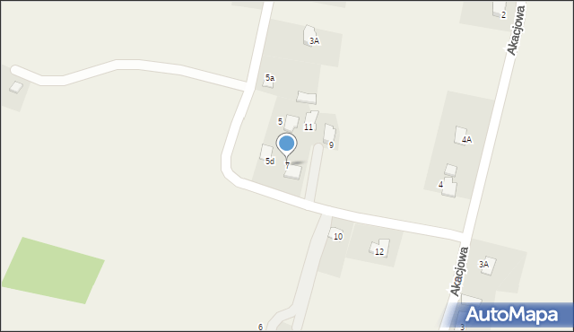 Osiek, Modrzewiowa, 7, mapa Osiek