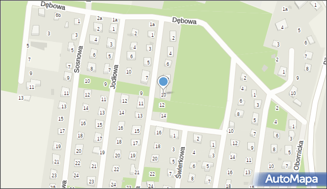 Osolin, Modrzewiowa, 10, mapa Osolin