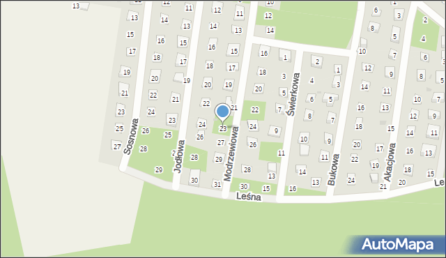 Osolin, Modrzewiowa, 23, mapa Osolin