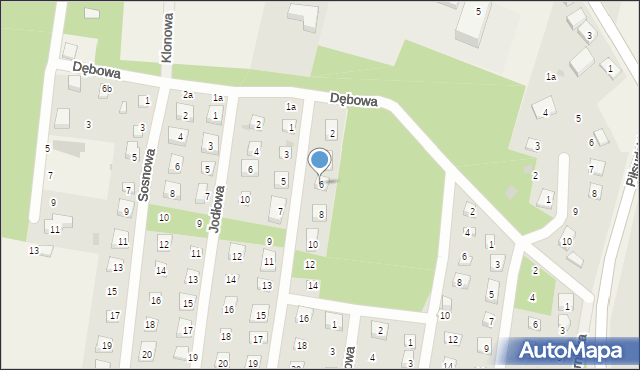 Osolin, Modrzewiowa, 6, mapa Osolin