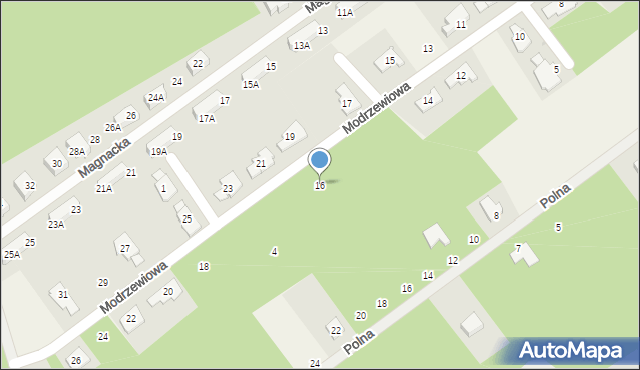 Osowiec, Modrzewiowa, 16, mapa Osowiec