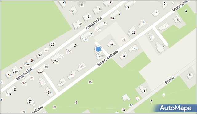 Osowiec, Modrzewiowa, 17, mapa Osowiec