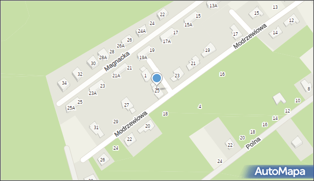 Osowiec, Modrzewiowa, 25, mapa Osowiec