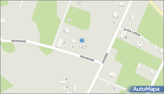 Ostrów Mazowiecka, Morelowa, 4, mapa Ostrów Mazowiecka