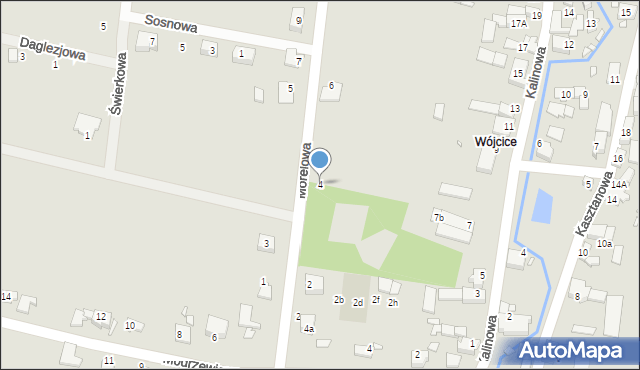 Otmuchów, Morelowa, 4, mapa Otmuchów