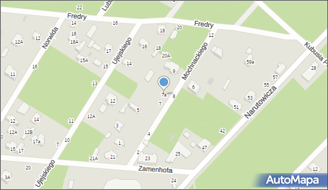 Otwock, Mochnackiego Maurycego, 7a, mapa Otwock