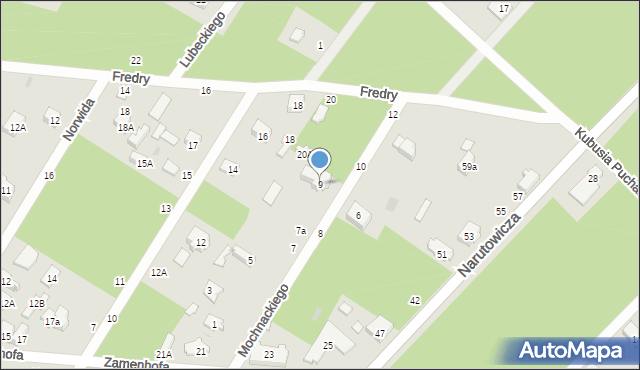 Otwock, Mochnackiego Maurycego, 9, mapa Otwock