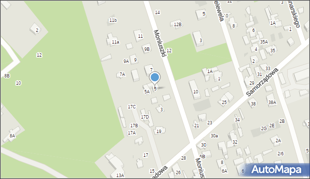 Otwock, Moniuszki Stanisława, 5, mapa Otwock