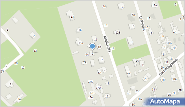 Otwock, Moniuszki Stanisława, 9, mapa Otwock