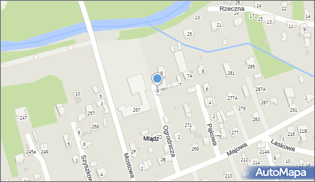 Otwock, Mostowa, 4, mapa Otwock