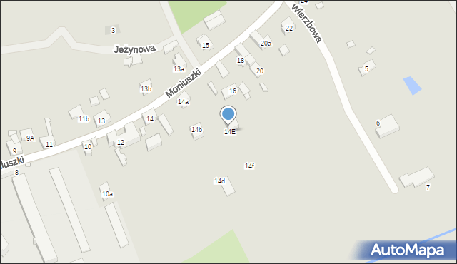 Otyń, Moniuszki Stanisława, 14E, mapa Otyń