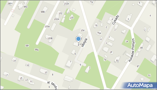 Owczarnia, Motyla, 4, mapa Owczarnia