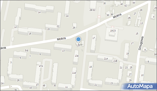 Pabianice, Mokra, 15, mapa Pabianic