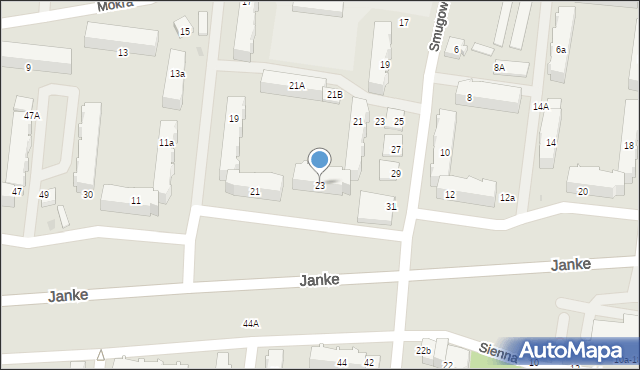 Pabianice, Mokra, 23, mapa Pabianic