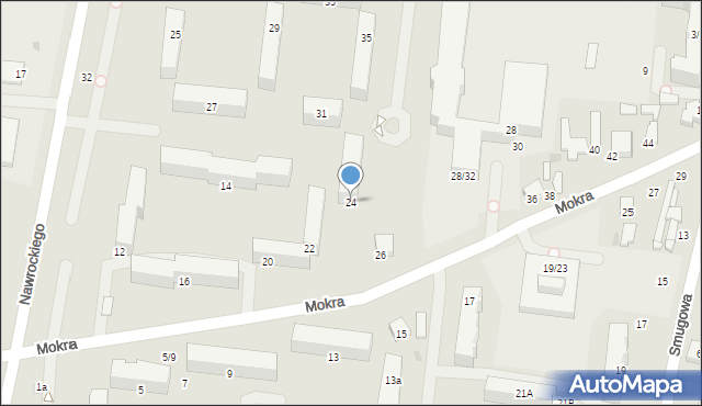 Pabianice, Mokra, 24, mapa Pabianic