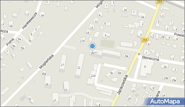 Pakość, Mogileńska, 19, mapa Pakość