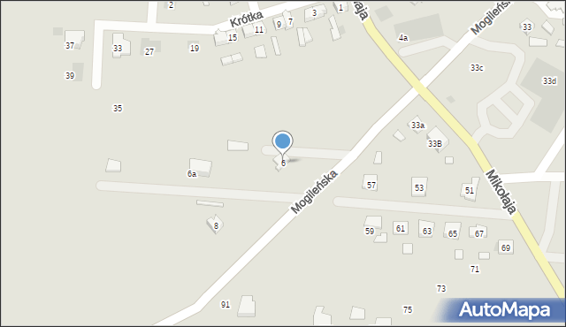 Pakość, Mogileńska, 6, mapa Pakość