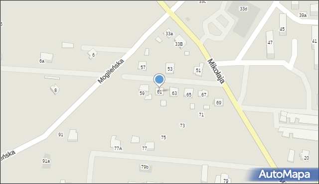 Pakość, Mogileńska, 61, mapa Pakość