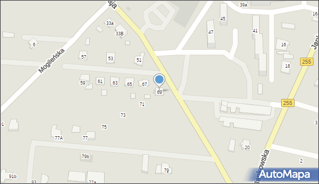 Pakość, Mogileńska, 69, mapa Pakość