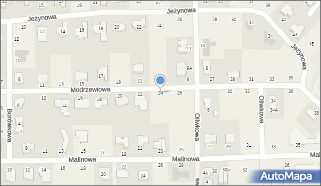 Palędzie, Modrzewiowa, 24, mapa Palędzie