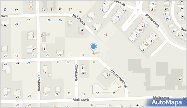 Palędzie, Modrzewiowa, 35, mapa Palędzie
