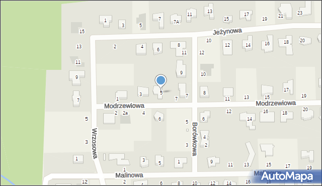 Palędzie, Modrzewiowa, 5, mapa Palędzie