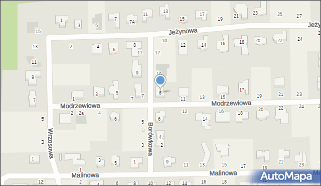 Palędzie, Modrzewiowa, 9, mapa Palędzie