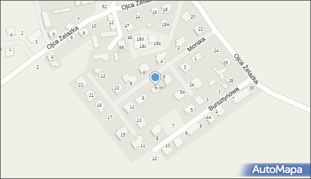 Palędzie, Morska, 7, mapa Palędzie