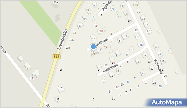 Parczew, Morelowa, 13, mapa Parczew