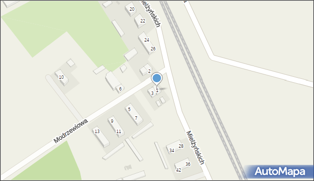 Pawłowice, Modrzewiowa, 1, mapa Pawłowice