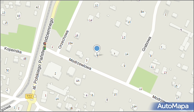 Piaseczno, Modrzewiowa, 5, mapa Piaseczno