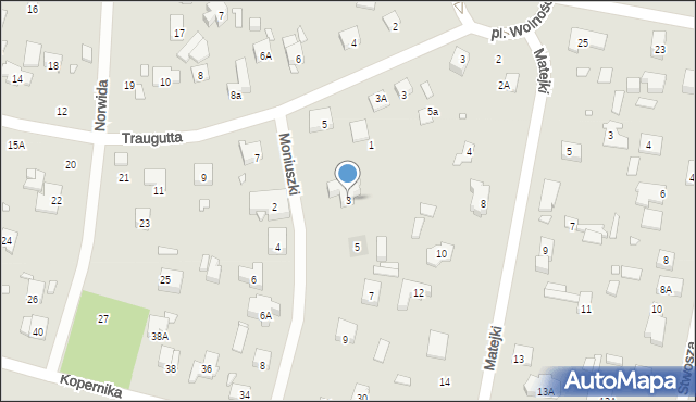 Piaseczno, Moniuszki Stanisława, 3, mapa Piaseczno