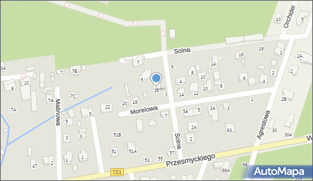 Piaseczno, Morelowa, 16, mapa Piaseczno