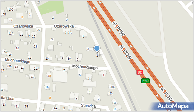 Piastów, Mochnackiego Maurycego, 2, mapa Piastów