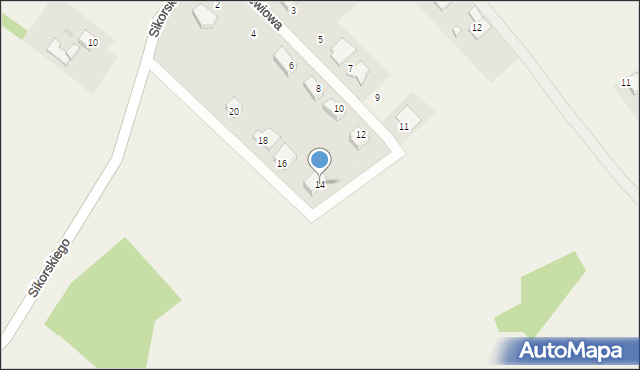 Pielgrzymowice, Modrzewiowa, 14, mapa Pielgrzymowice