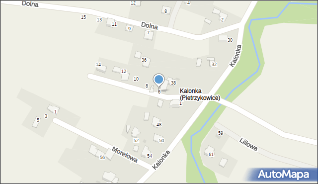 Pietrzykowice, Mostowa, 6, mapa Pietrzykowice