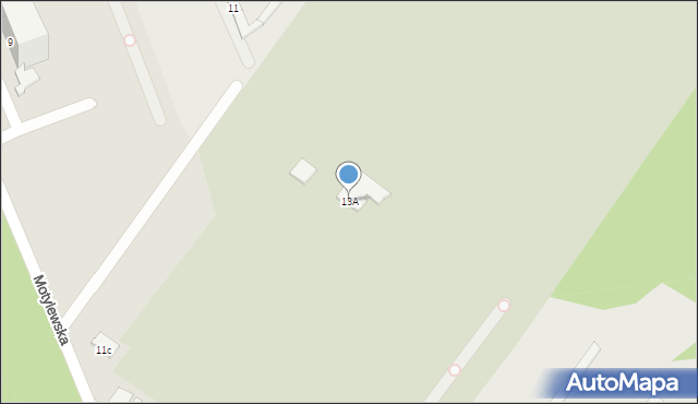Piła, Motylewska, 13A, mapa Piły