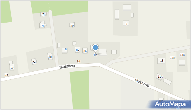 Pinczyn, Mostowa, 8c, mapa Pinczyn