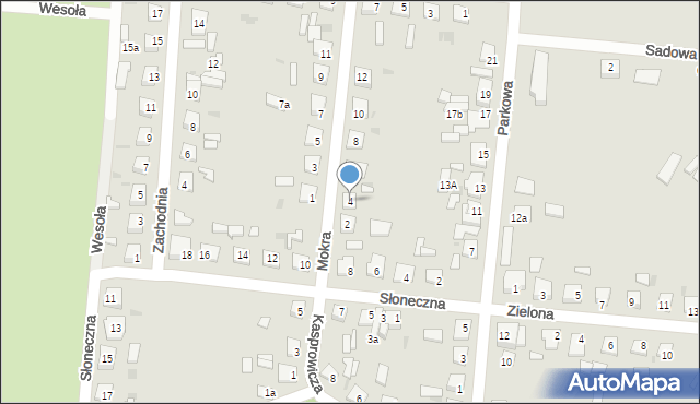 Piotrków Kujawski, Mokra, 4, mapa Piotrków Kujawski