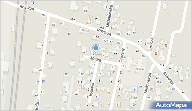 Piotrków Trybunalski, Modra, 8, mapa Piotrków Trybunalski