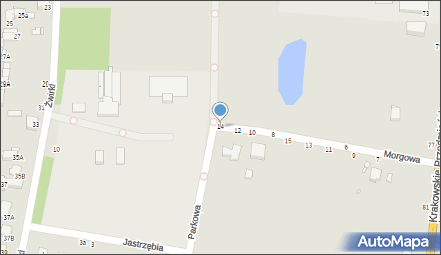 Piotrków Trybunalski, Morgowa, 14, mapa Piotrków Trybunalski