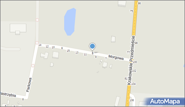 Piotrków Trybunalski, Morgowa, 6, mapa Piotrków Trybunalski