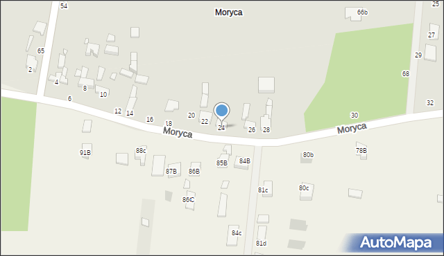 Piotrków Trybunalski, Moryca, 24, mapa Piotrków Trybunalski