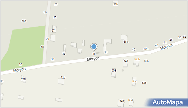 Piotrków Trybunalski, Moryca, 36, mapa Piotrków Trybunalski