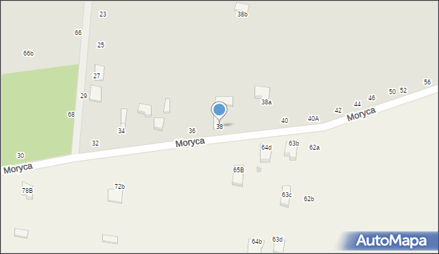 Piotrków Trybunalski, Moryca, 38, mapa Piotrków Trybunalski