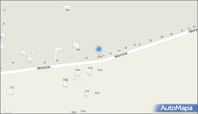Piotrków Trybunalski, Moryca, 40A, mapa Piotrków Trybunalski