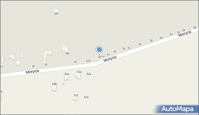 Piotrków Trybunalski, Moryca, 42, mapa Piotrków Trybunalski